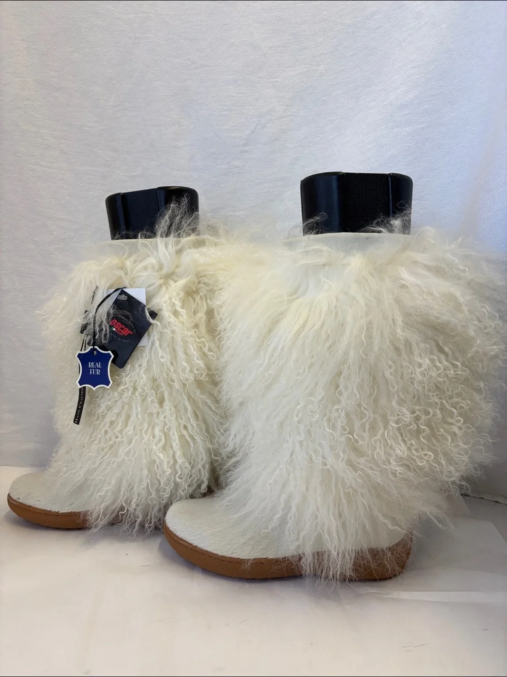 Oscar Sport Barbara Curly Goat Hair Apres Ski Winter Snow Boots